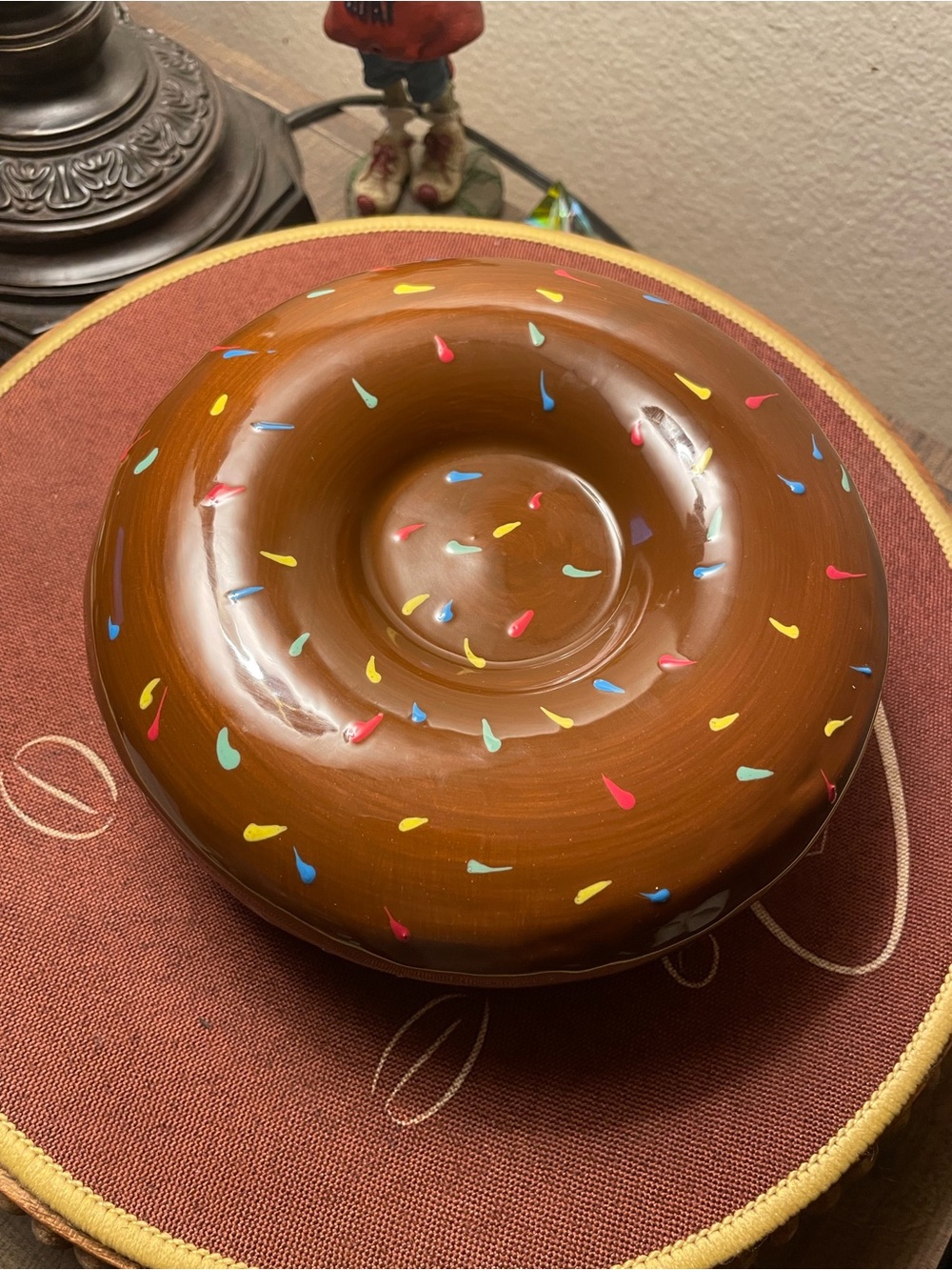 Chocolate Donut Serving Bowl with Multicolor Sprinkles - Home Party Supplies